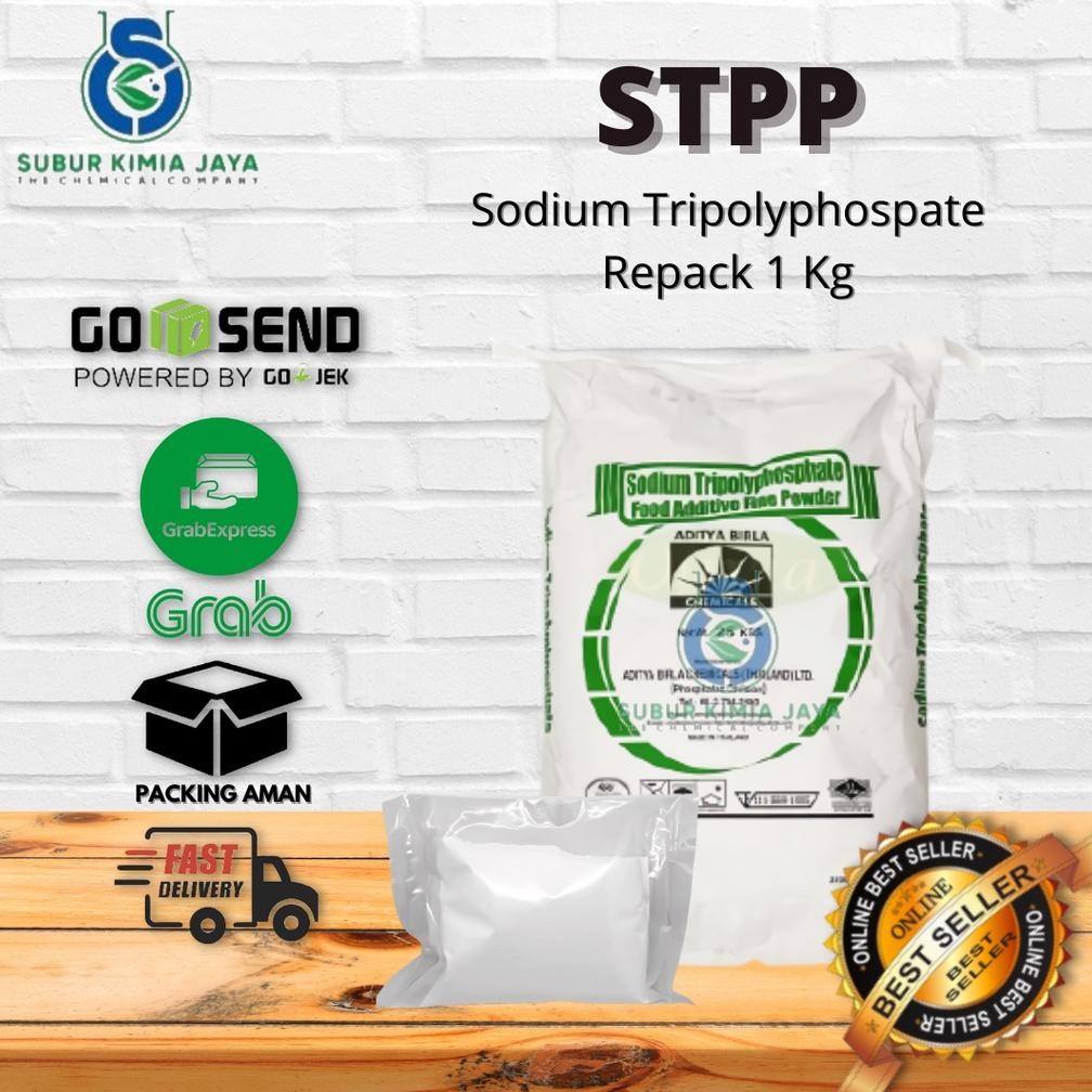 

Sodium Tripolyphospate / STPP Food Grade / Pengenyal Bakso Halal / Sosis / Nuget / Mie 1 Kg Nugi