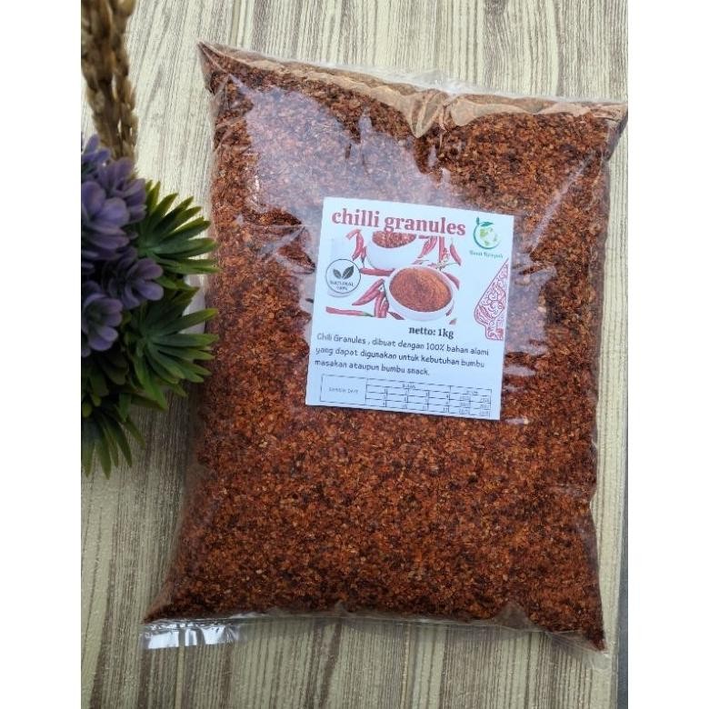 

Chili Granules 1 kg/cabe Bubuk Kasar Nugi