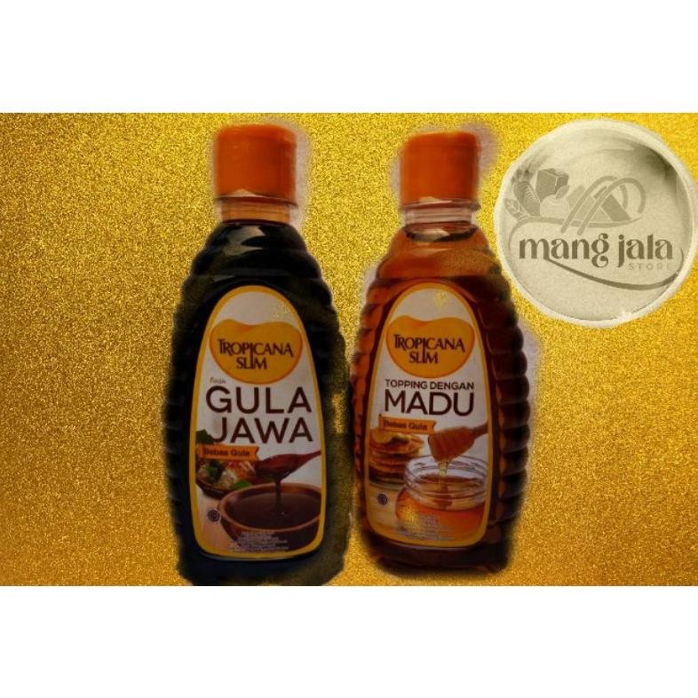 

Tropicana Slim Topping Madu 350ml & Tropicana Slim Gula Jawa Bebas Gula 350ml Nugi