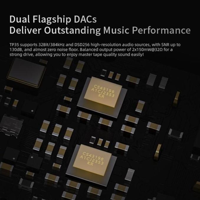EPZ TP35 / TP35 PRO Dual CS43198 DAC Chip Amplifier Earphone Adapter