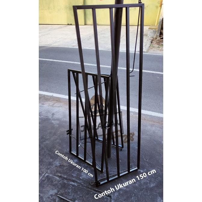 Jemuran Baju Besi Lipat Dinding Ekonomis