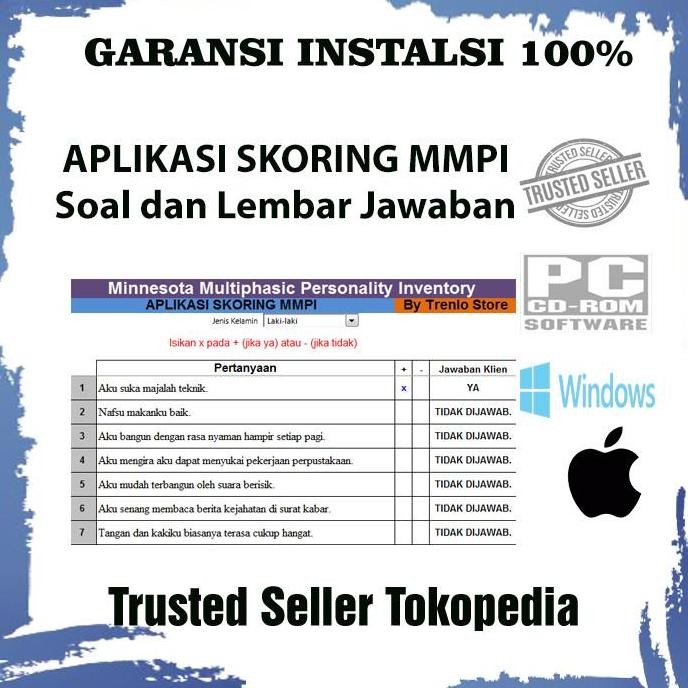 Paket Alat Tes Psikologi MMPI dan Aplikasi Skoring MMPI