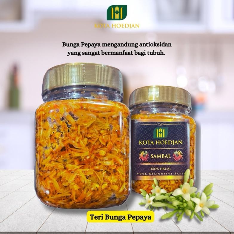 

[Ready Siap Kirim] Teri Medan + Bunga Pepaya - Sambal Kota Hoedjan Nugi