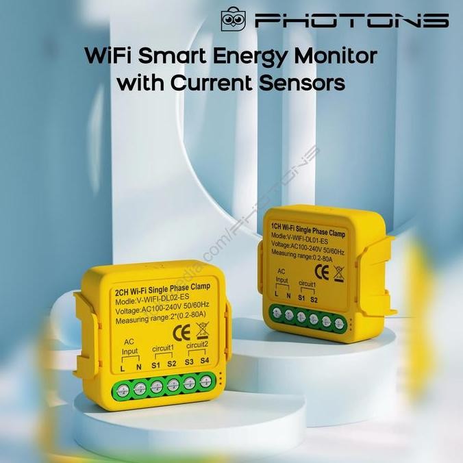 Tuya Smart Energy Meter 80A Wifi With Current Transformer Clamp Kwh