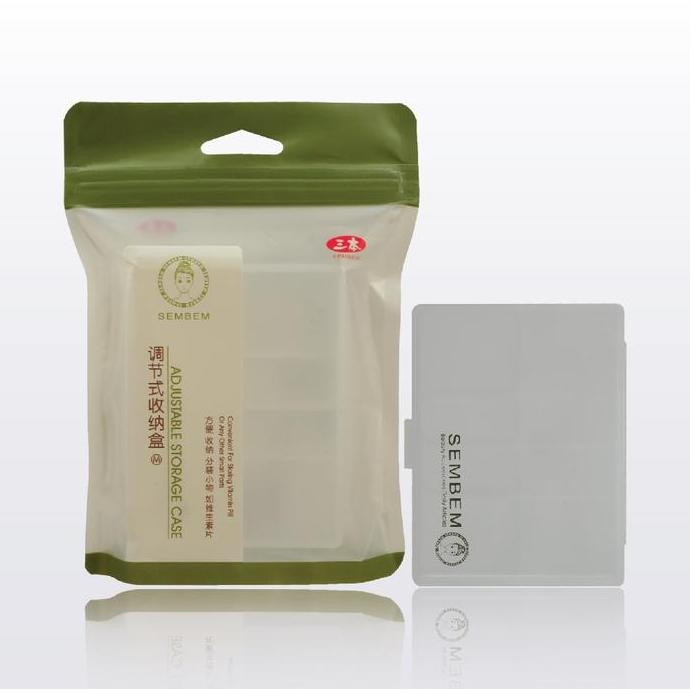 New SEMBEM Container Pill Box adjustable Storage Case S0060