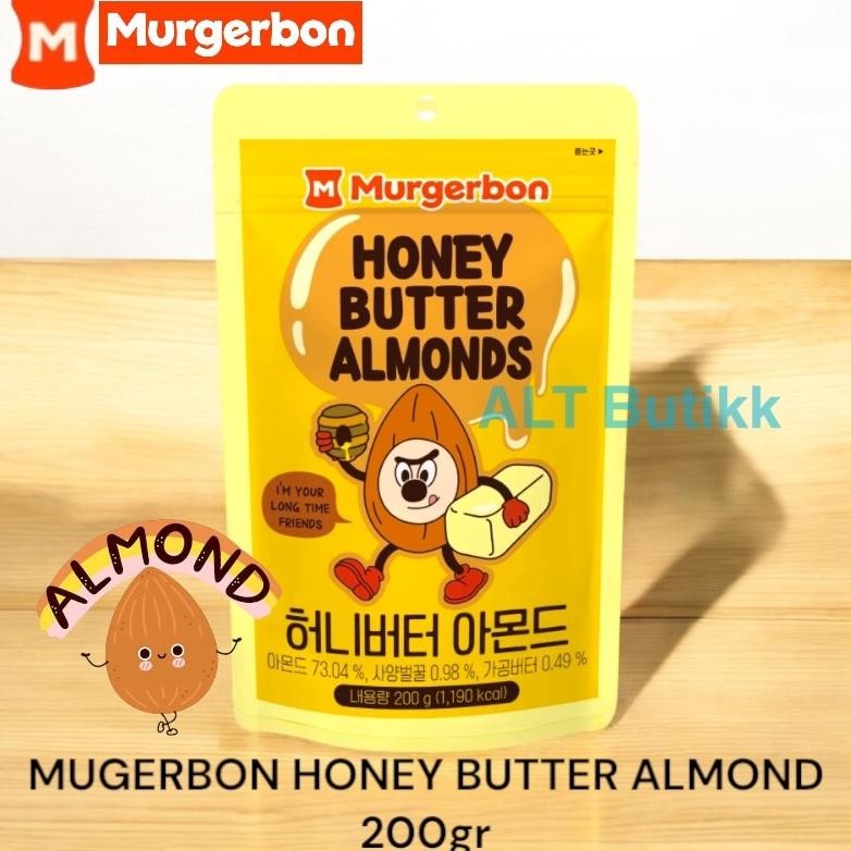 

READY STOCK MURGERBON HONEY BUTTER ALMOND 200 gram | PRODUCT OF KOREA
