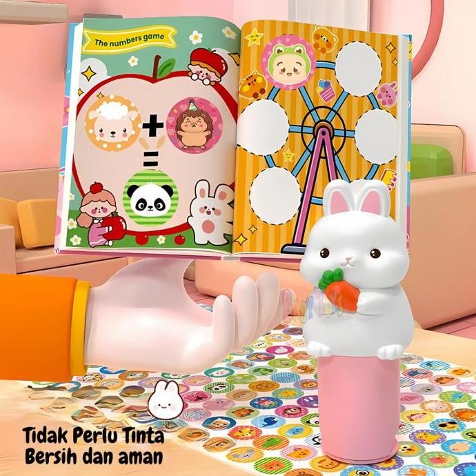 

Babytoys Mainan Anak Stempel Stiker Kartun Stempel Sticker Magic Stamp Karakter Edukatif Tanpa Baterai Kid Toys