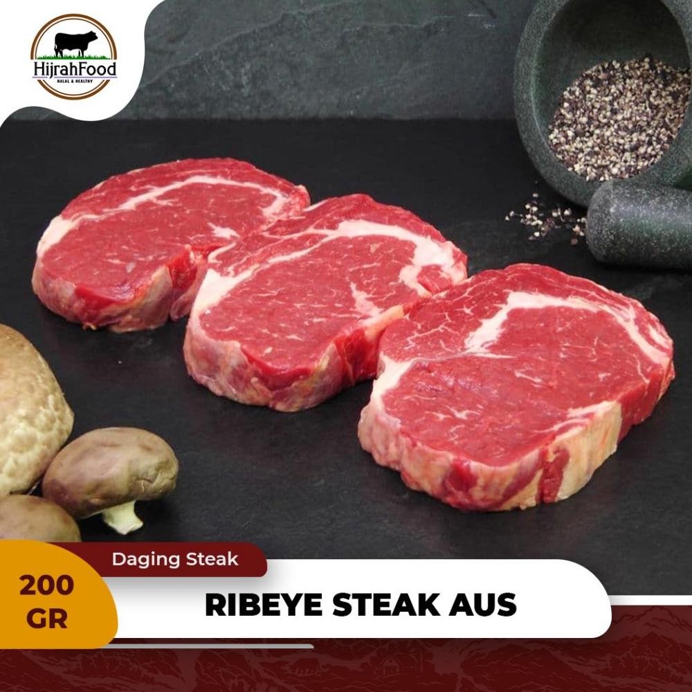 

Hijrahfood Beef Ribeye Steak AUS | Daging Sapi Rib-eye / Cuberoll Nugi