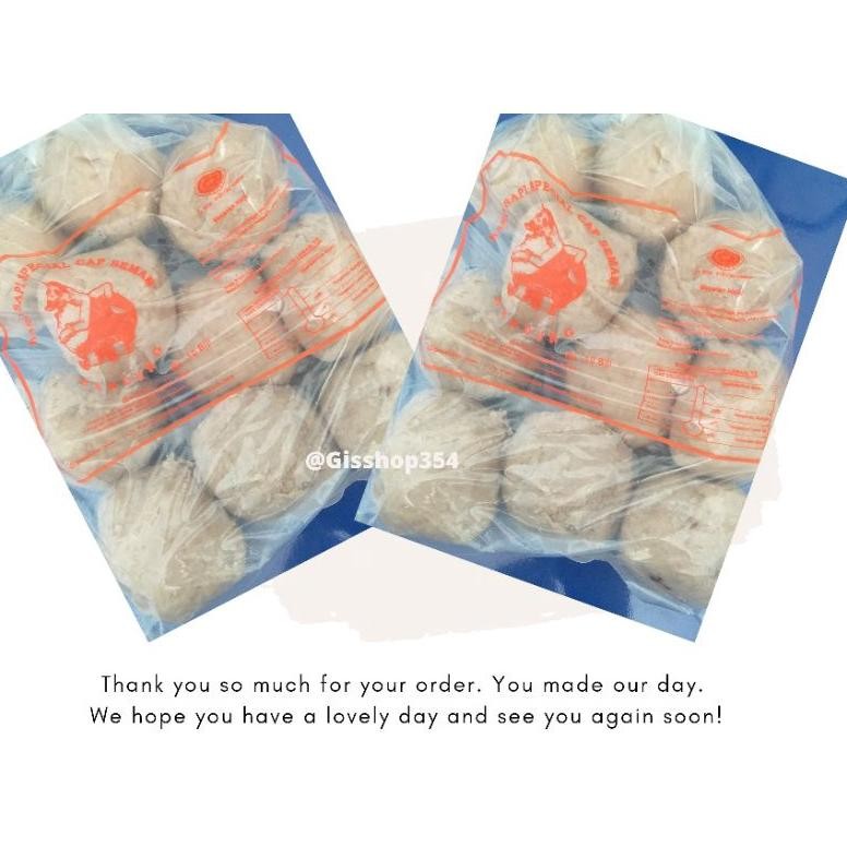 

Bakso Semar Bandung Isi 10-[Termurah]-Bakso Sapi Urat- Ukuran Sedang-Bakso Cuangki Cap Semar-COD Nugi