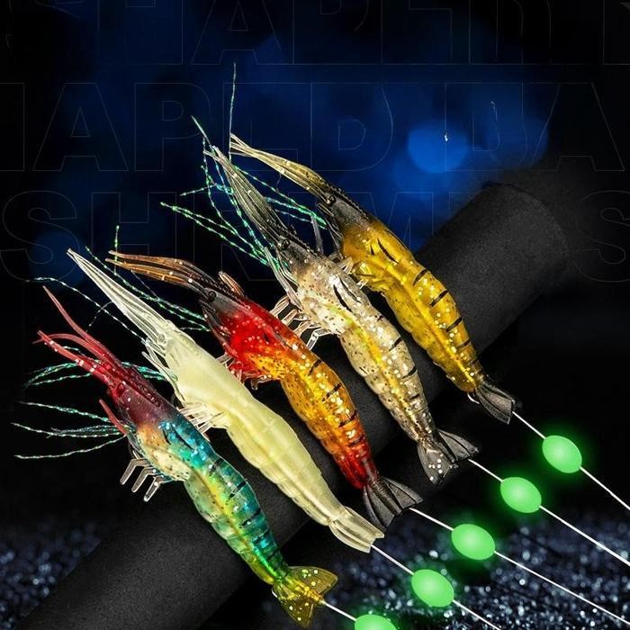 Seasir Undang Soft Lure Hook (9Cm) Shrimp Umpan Soft Lure 1 Set Soft Lure Umpan Pancing Tiruan Sudah