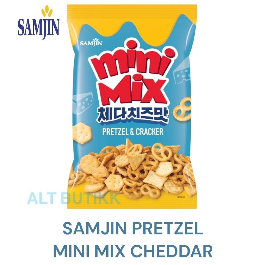 

READY STOCK SAMJIN MINI MIX CHEDDAR CHEESE 65 GRAM | PRETZEL WITH CRACKERS | PRODUCTS OF KOREA