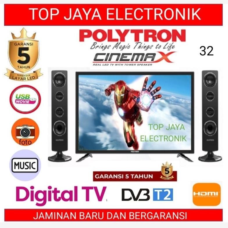 LED TV POLYTRON 32INCH CINEMAX DIGITAL TV / POLYTRON LED TV 32INCH CINEMAX BARU BERGARANSI RESMI DIG