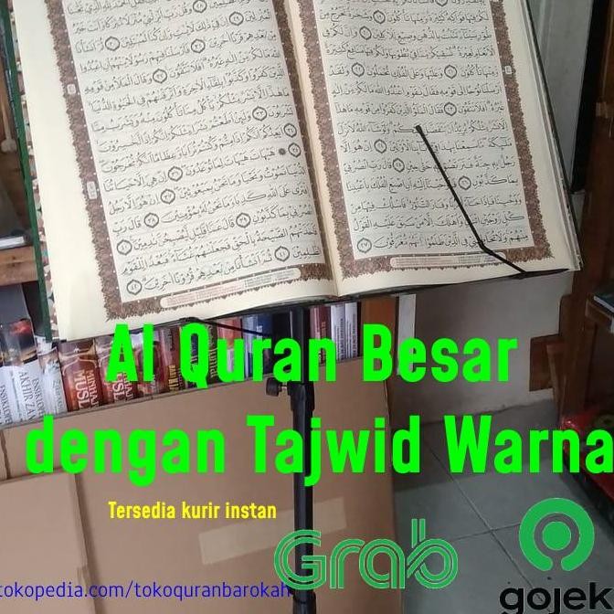 Alquran Ar Razzaq ukuran besar untuk lansia imam salat tajwid warna