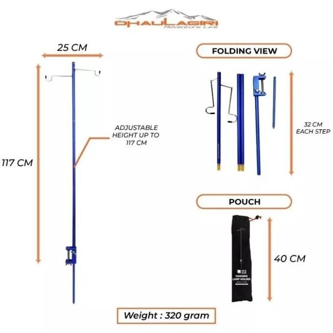 Terbaru Tiang Lampu Dhaulagiri Naturehike Tiang Lampu Camping Portable