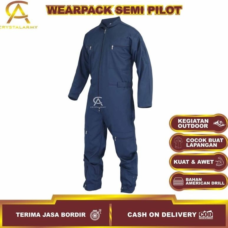 Ready Wearpack Semi Pilot/Wearpack Safety Amerikan Drill/wearpack kerja/katelpak/wearpack ojak