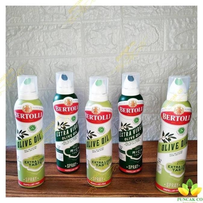 

Bertolli Extra Virgin Olive Oil Spray 145Ml - Minyak Zaitun Murni Praktis Masak Sehat Diskon!