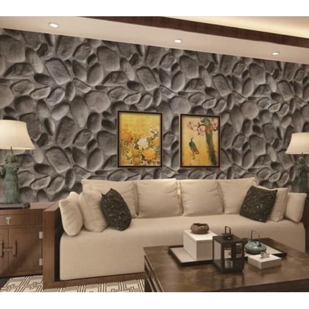 Wallpaper Dinding Batu  Batu Alam 3D Sale