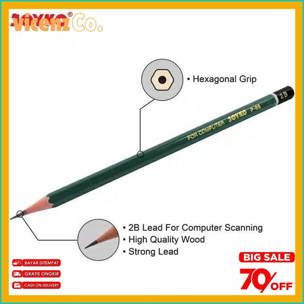 

Lengkap Pensil 2B Joyko 1Pak/12Pcs Garansi Lulus Uji Lab Terlengkap Dan Termurah