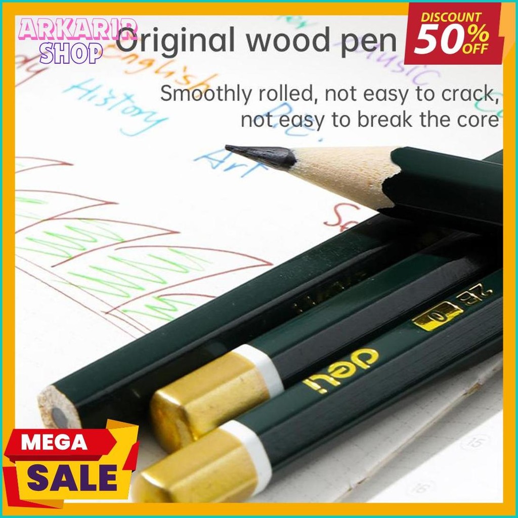 

Deli Graphite Pencil / Pensil Kayu 2B Isi 12 Nyaman Digenggam Ec29 Diskon