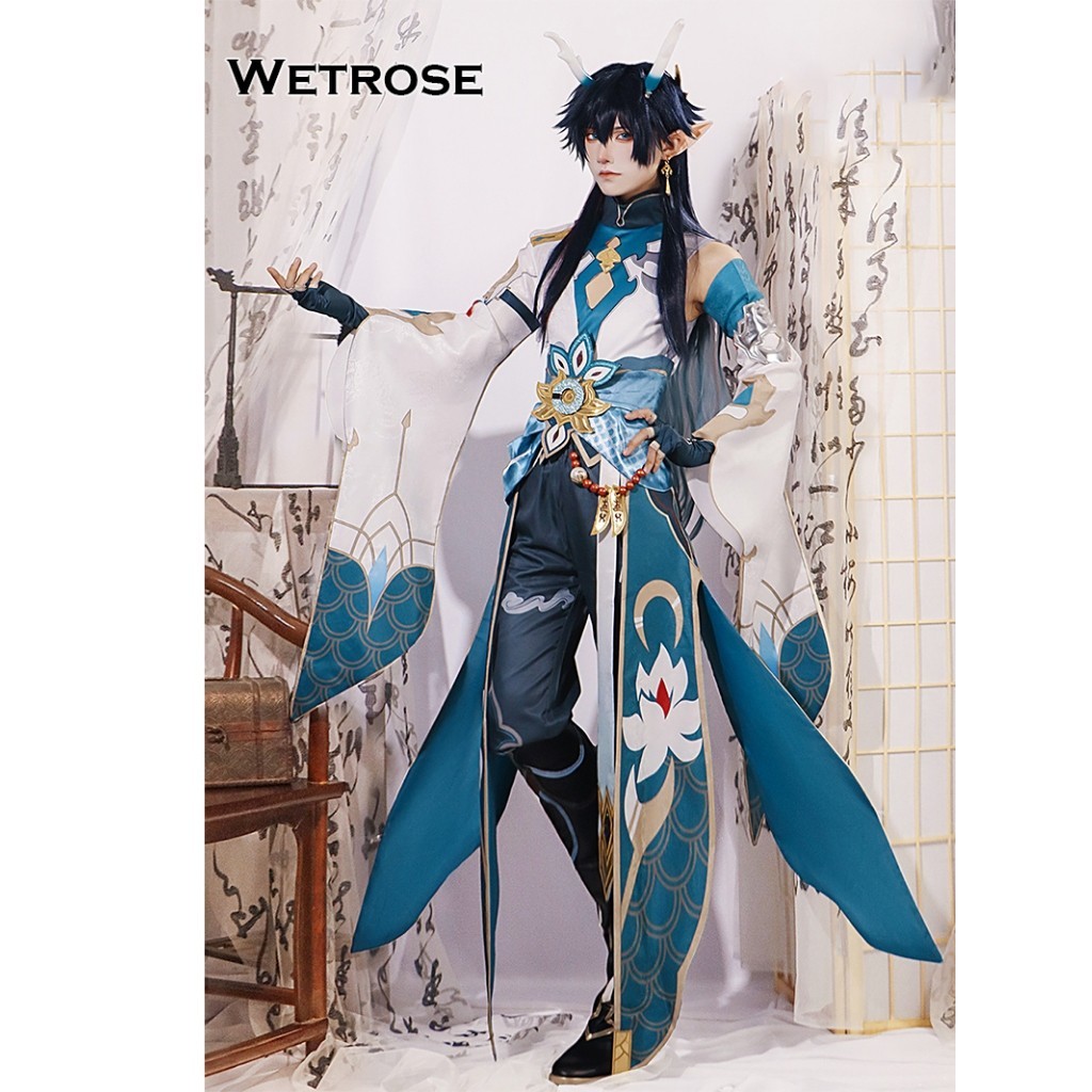 【Wetrose】Ready Stock Honkai Star Rail Dan Heng Imbibitor Lunae Cosplay Costume Game Kustom Full Set 