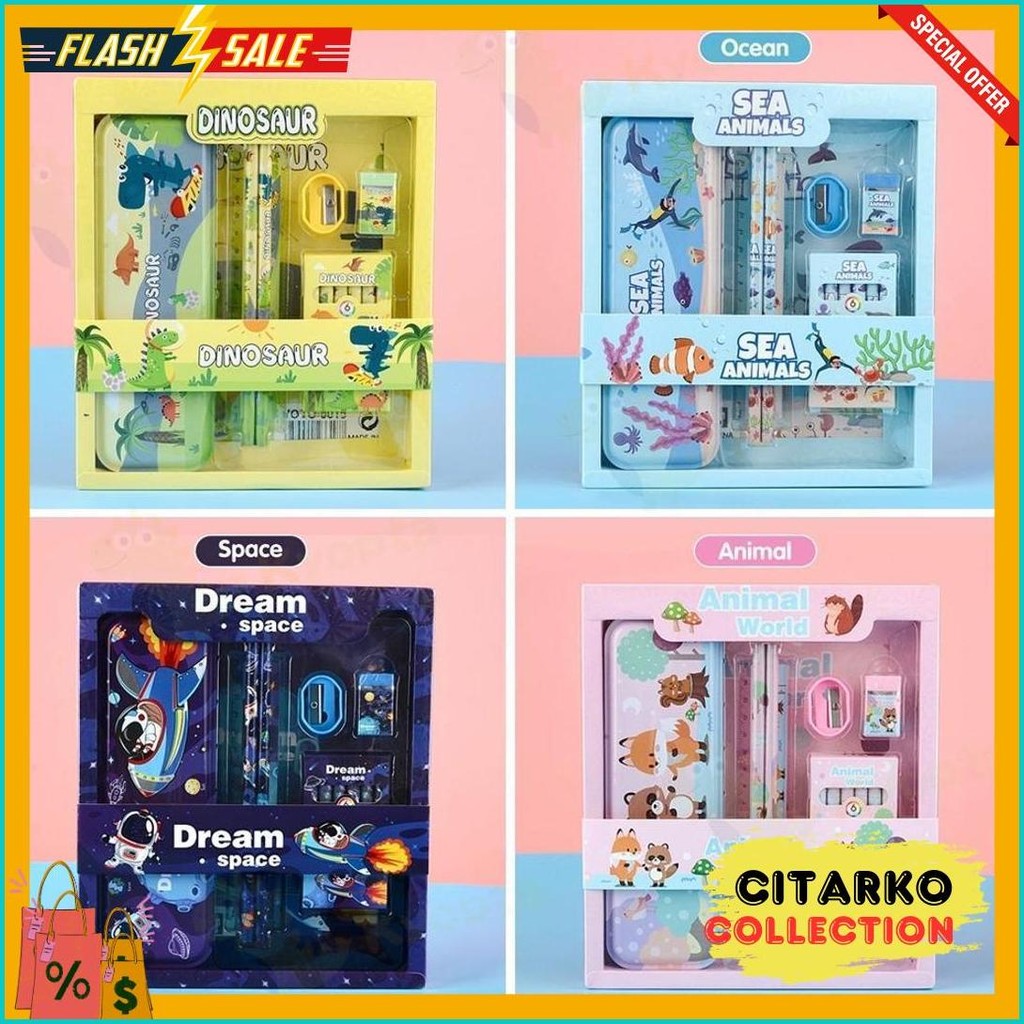 

Kyopta Kotak Pensil Anak Set Stationery Untuk Hadiah Anak Sekolah Kotak Pensil Anak Karakter Alat Tulis Lengkap Diskon Setengah Harga