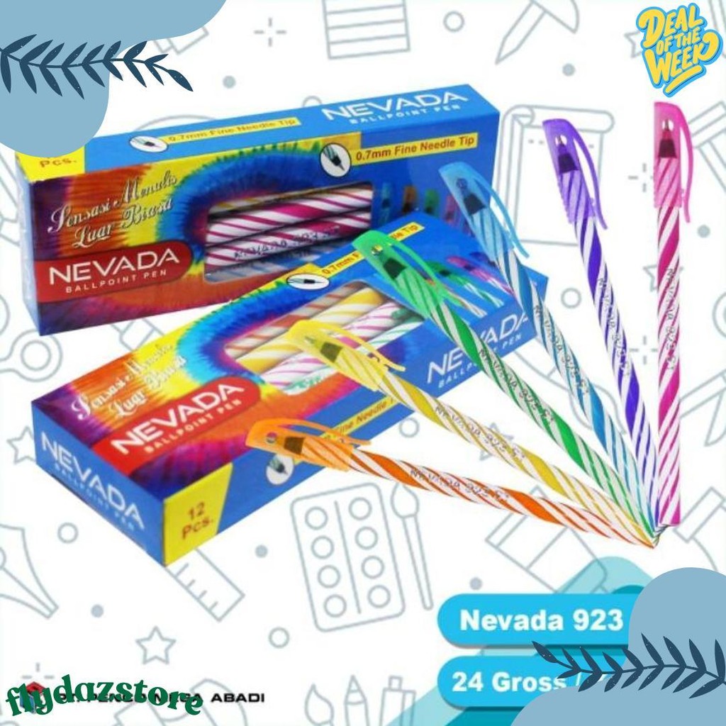 

Bolpen Ulir Nevada 12 Pcs Tinta Hitam Nyaman Terlaris! Produk Ini Banyak Dicari