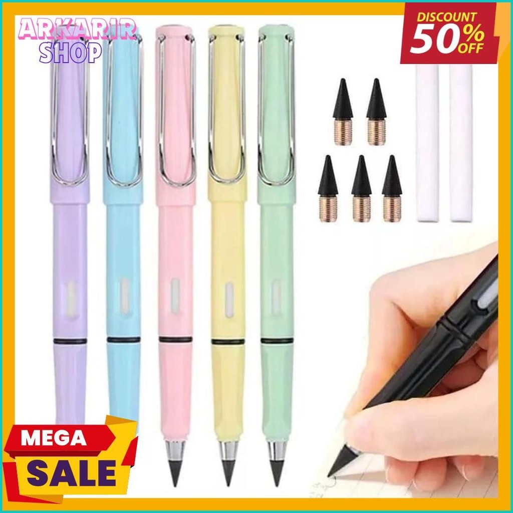 

Pensil Eternal Tanpa Batas/ Pensil Ajaib Tanpa Rautan Serba Guna Isi 12 Pcs Diskon