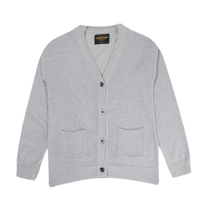 OKS JAKET PRIA - ETERNALWORKS GREY KNITWEAR CARDIGAN - CARDIGAN RAJUT