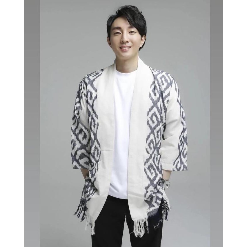 OKS HARA - Outer Cardigan Tenun Etnik Pria Wanita