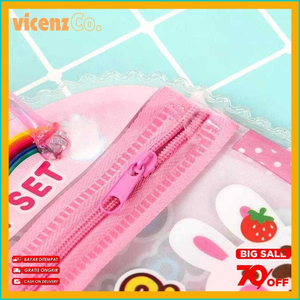 

[ Gs] Set Alat Tulis Anak Sekolah Motif Karakter Kartun / Stationary Set Free Bag / Tas Souvenir Stationary Diskon