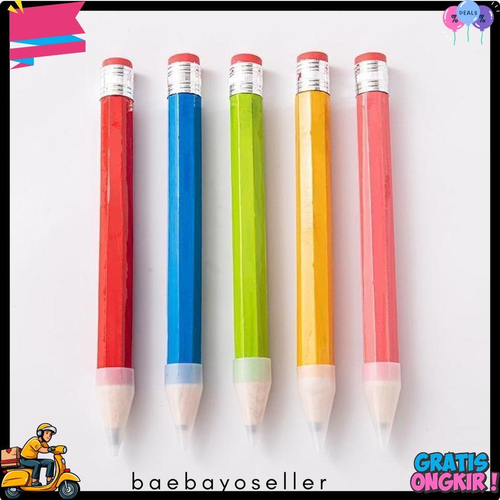 

Pensil Jumbo Besar 33Cm Mainan Pencil / Pensil Jumbo Hiasan Photo Kado Alat Tulis Anak-Anak Flash Sale! Diskon Hingga 70%