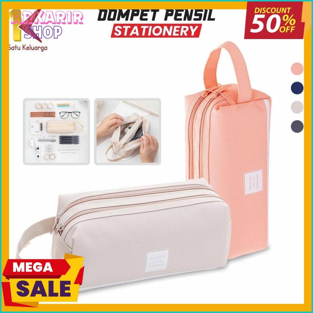 

Satu Keluarga Tempat Alat Tulis Perlengkapan Sekolah 2 Sisi A80 Kotak Pensil Tempat Bolpen Dompet Pensil Stationery / Make Up PouchKosmetikTravel Diskon
