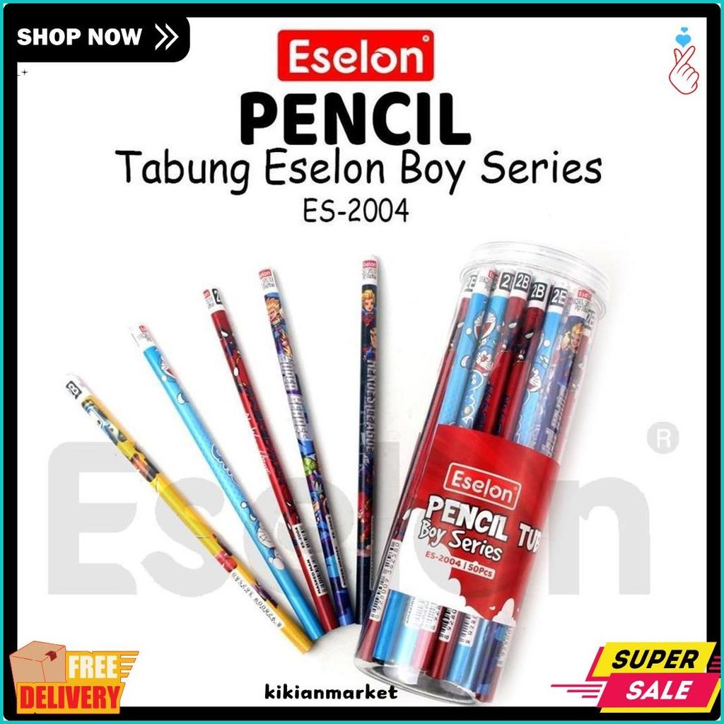

50Pcs Pensil Karakter Eselon / 1 Tabung Pensil 2B Karakter Terlaris! Produk Ini Banyak Dicari