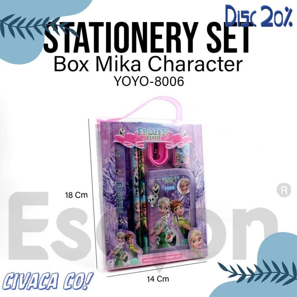 

Stationery Set 6In1+Dompet 8006 Box Mika / Paket Alat Tulis Set Diskon Setengah Harga