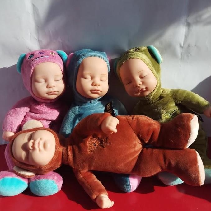 Siap Kirim Boneka Bayi Tidur Bieber Original - Sleeping Baby Doll Lucu