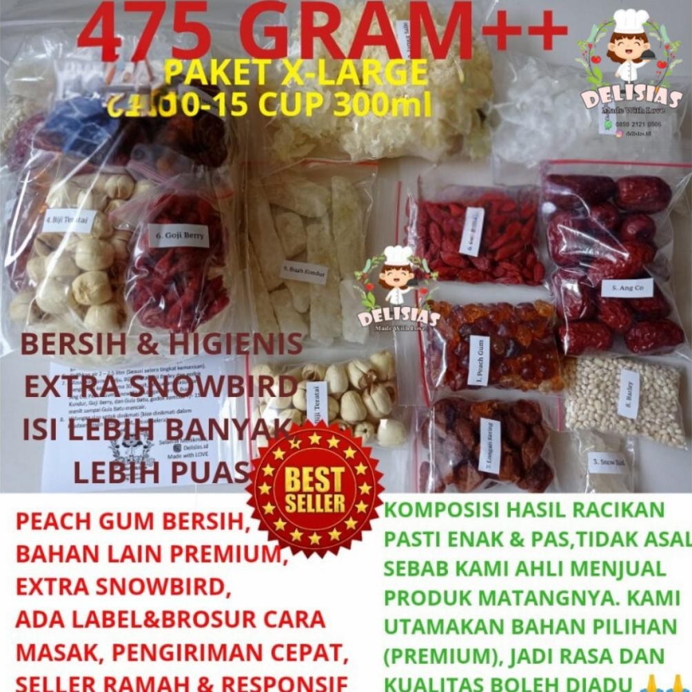

Peach Gum TERBANYAKPaket XL 475G++ 10-15 CUP Ukuran 300ML