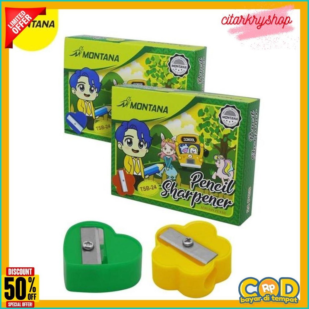 

Montana Sharpener / Rautan Pensil / Serutan Montana Tsb-24 Diskon Setengah Harga