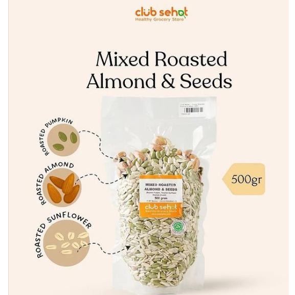 

Club Sehat Mixed Roasted Almond & Seeds 500Gr