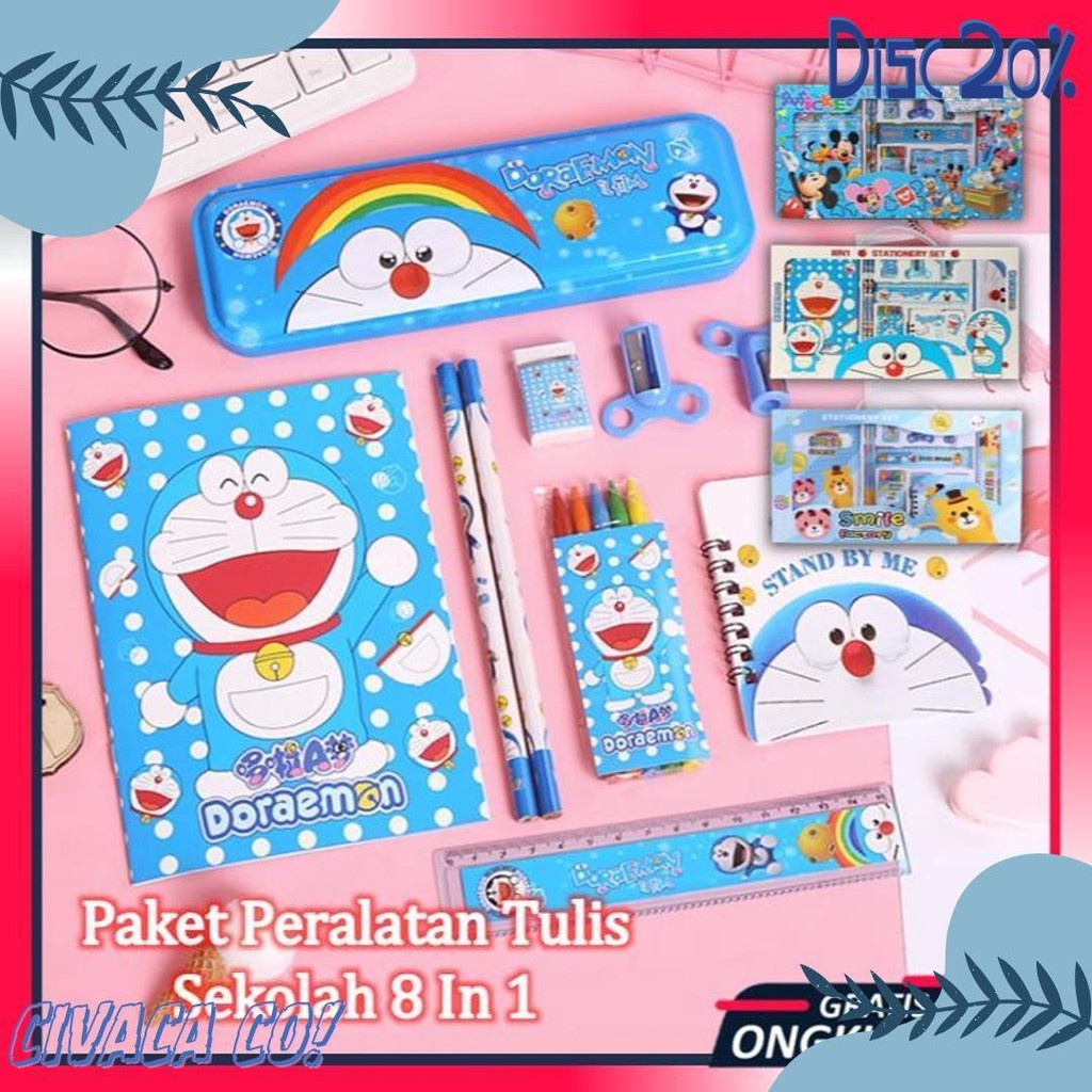 

Gratis Ongkir - S5982 Paket Peralatan Tulis Sekolah 8 In 1 / Set Alat Tulis Anak Motif Kartun Flash Sale! Diskon Hingga 70%