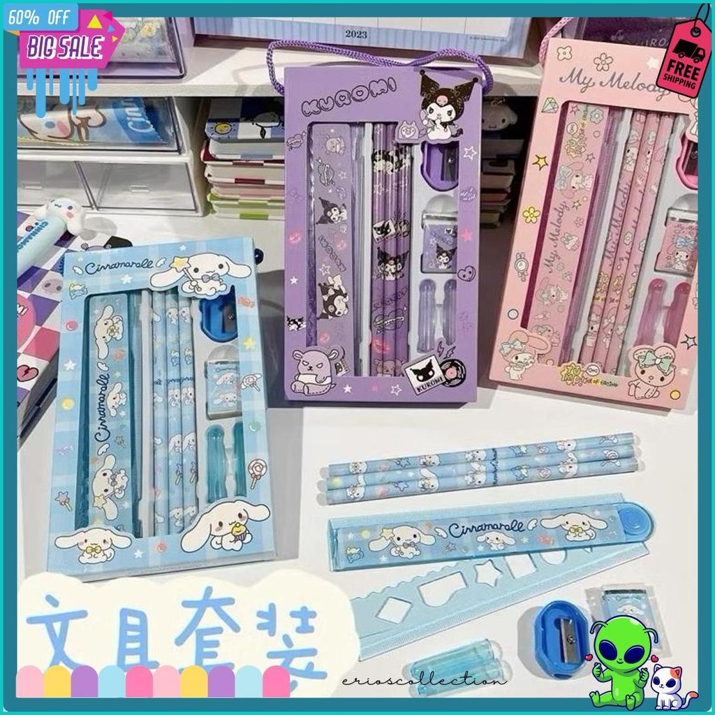 

Atk Alat Tulis Anak Sekolah Karakter Sanrio / Paket Anak Sekolah Set Pensil, Penggaris Penghapus Rautan Penutup Pensil Terlaris! Produk Ini Banyak Dicari