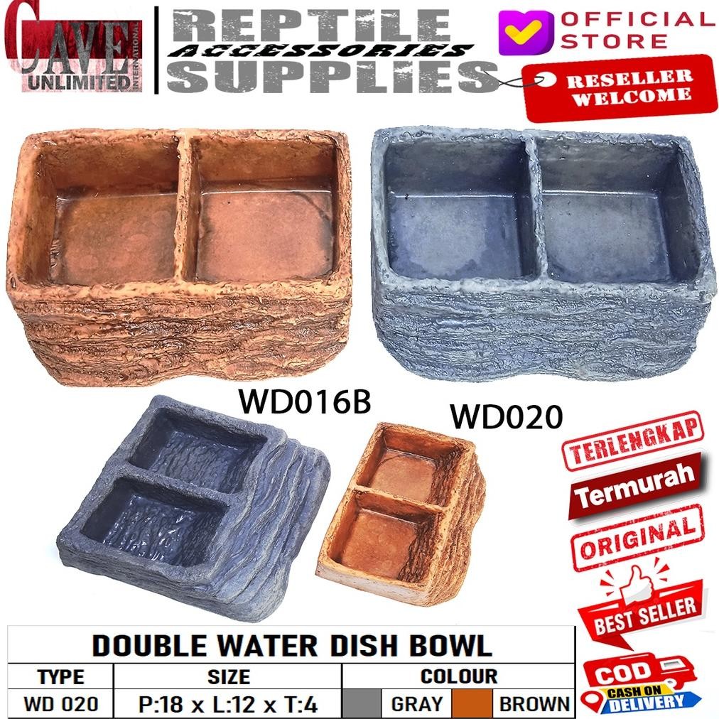Baru - WD016B WATERDISH FEEDING FOODDISH 2IN1 RAMP TEMPAT WADAH AIR MINUMAN MANGKUK MAKAN MINUM KELO