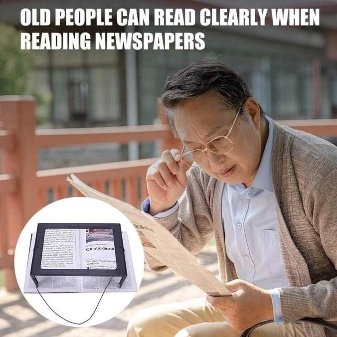 

Newacalox Kaca Pembesar Bentuk Meja Untuk Baca Magnifier With 4 Led 3X - Hl-A4 Kualitas Terbaik Harga Termurah