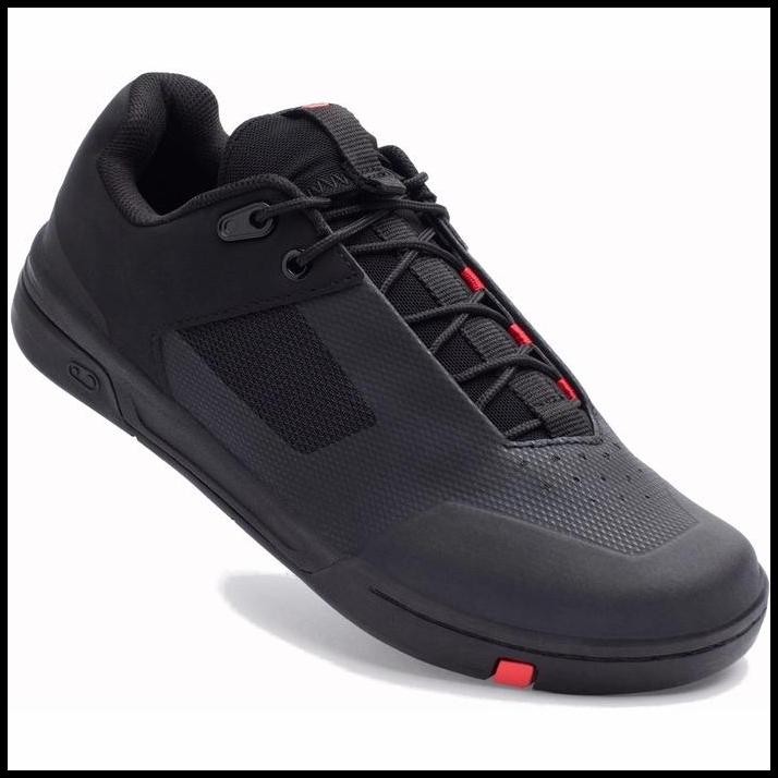 SEPATU SEPEDA CRANKBROTHERS SHOES FLAT NON CLEAT MTB STAMP BLACK RED
