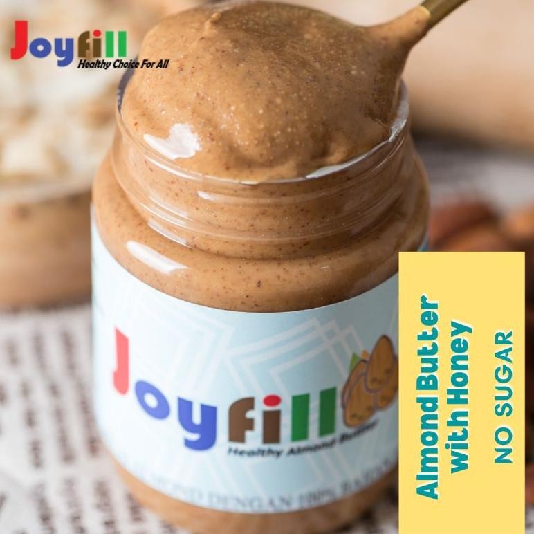 

SELAI ALMOND SEHAT Gluten Free No Refined Sugar Dairy Free Diet - ALMOND BUTTER WITH HONEY OR UNSWEETEND JOYFILL 215 gram Nugi