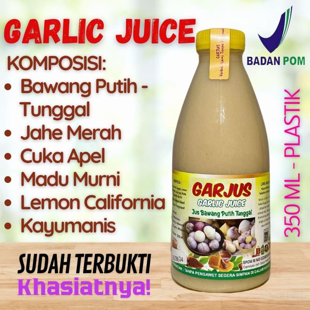 

Jus Bawang Putih Tunggal, Lemon California, Cuka Apel, Jahe Merah, Madu Murni dan Kayu Manis - Detox, Diet, Asam Urat, Kolesterol, Vertigo, Maag, Garjus, Garlic Juice Nugi