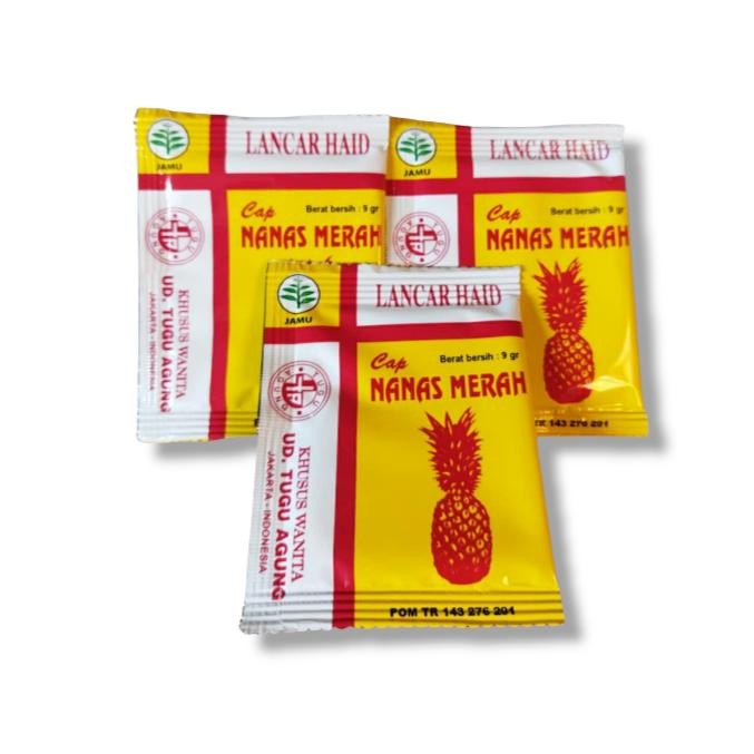 

Jamu Lancar Haid Cap Nanas Merah 10 Sachet Orioginal Nugi