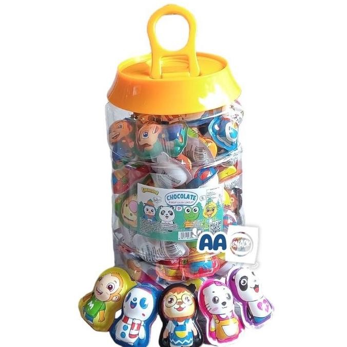 

CHOCOLATE BISKUIT COLEK COKELAT BENTUK BONEKA LIANGGUI TOPLES ISI 60 X 6 GR Nugi