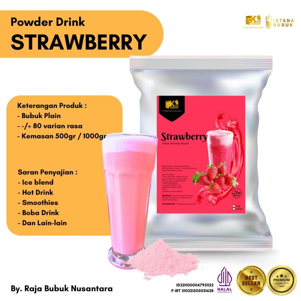 

Bubuk Strawberry 1Kg Bubuk Stroberi 1Kg Bubuk Rasa Stroberi 1Kg SERBUK MINUMAN STRAWBERRY 1KG Nugi