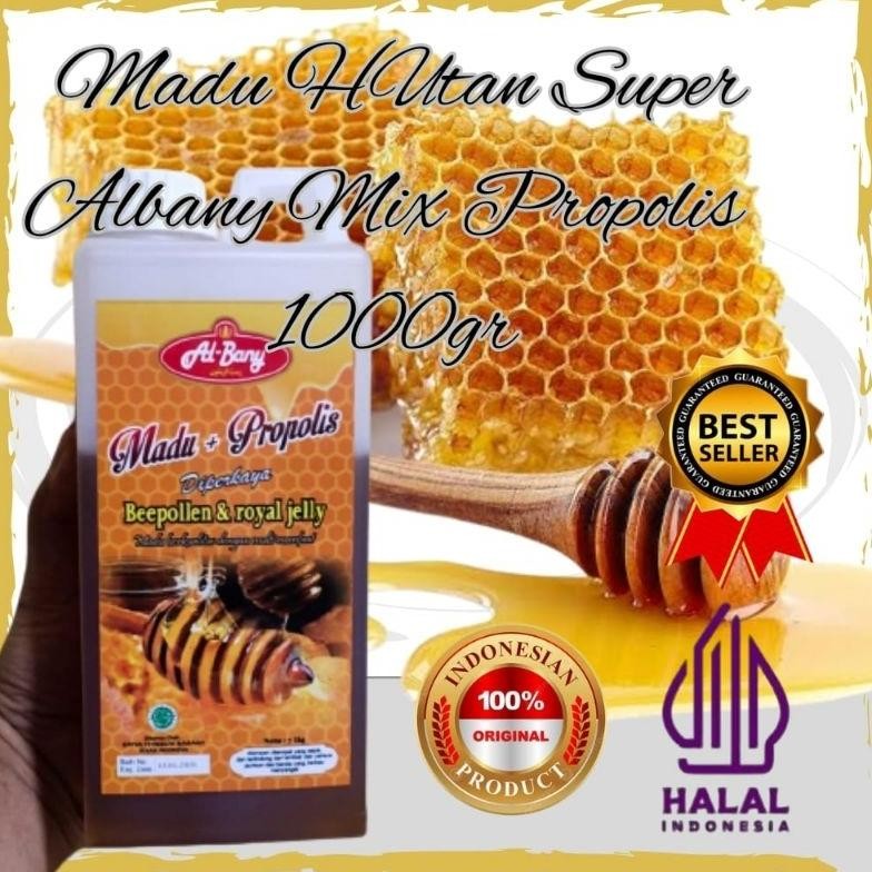 

Madu Super Propolis mix Royal Jelly AlBany Nett 1000gr Nugi