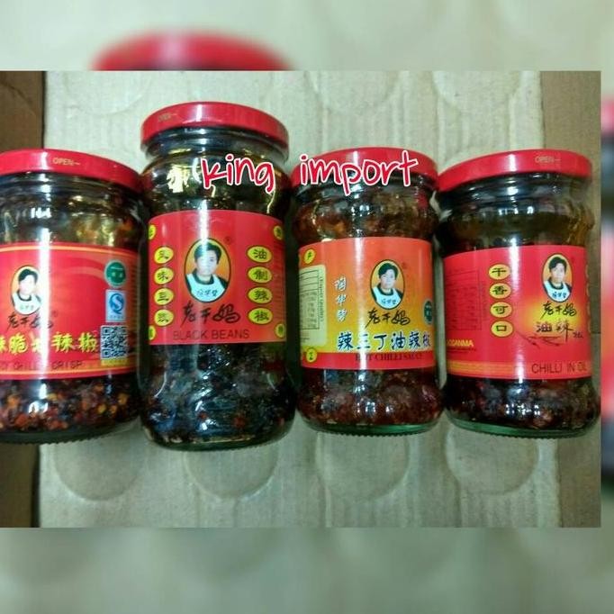 

LAOGANMA CHILI IN OIL , HOT CHILI , HOT PEPPER ,BLACK BEAN GM